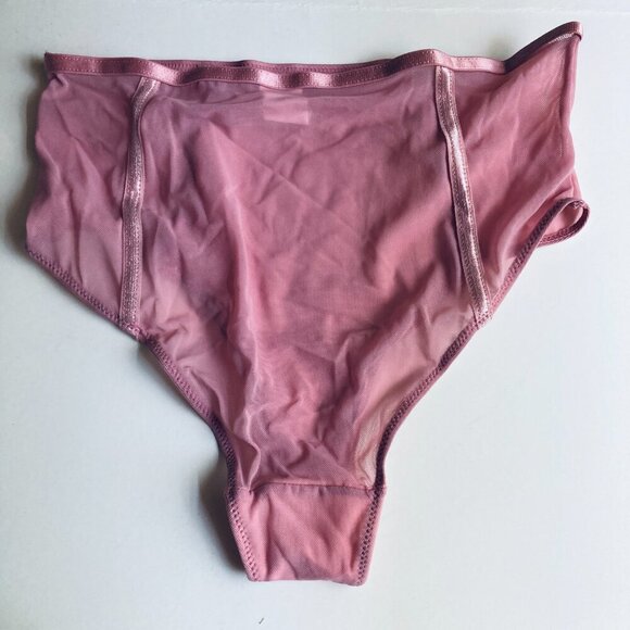 🍒 5/$25 🍒 Pretty Sheer Pink Mesh Underwear with Rhinestones - Picture 6 of 7